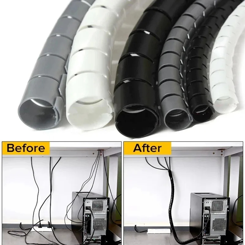 Cable Lock Flexible - 1/3 шт. 2-метровый гибкий спиральный органайзер