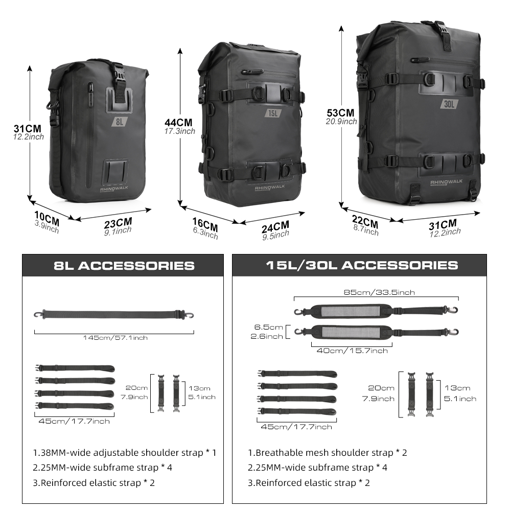 Шкатулка для мотоцикла Rhinowa – обзор и цена Panniers Waterproof Rear